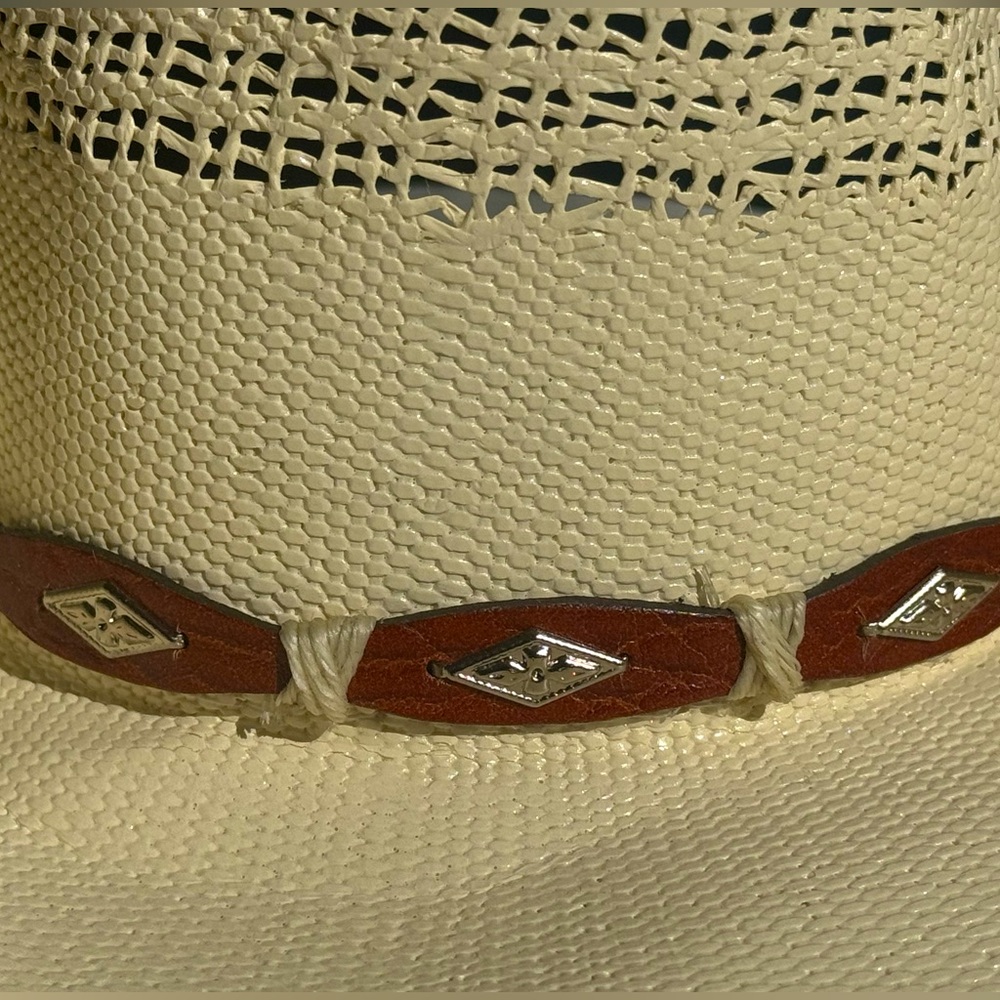 Stetson Stallion Cowboy Cowgirl Western Hat Cream Small Sun Straw Concert Billy - Picture 4 of 10